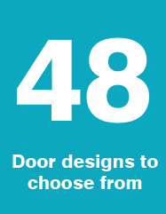 Door design banner text